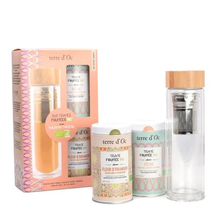 2 tisanes fruitées bio & thermo théière<span>coffret découverte</span>