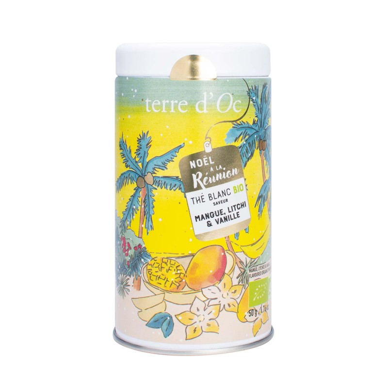 Mango, lychee & vanilla flavoured organic white tea